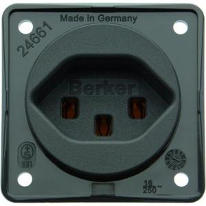 Steckdose - Steckdose mit Schutzkontakt "Schweiz" Typ 23 Integro Einsätze anthrazi - 962592505