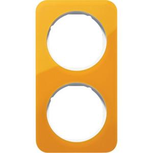 Abdeckrahmen - Rahmen Berker R.1 orange transparent/polarweiß glänzend - 10122339