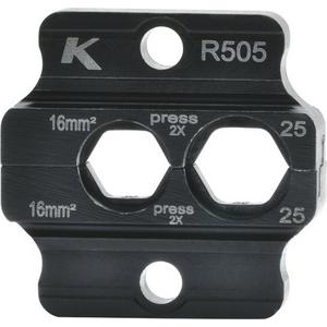 Einsatz für Presswerkzeug Kabelschuhe/Verbinder, Aderendhülsen, Schirmanschluss - Presseineinsatz für CU - Rohrkabelschuhe und CU - Verbinder - R505