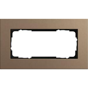 Abdeckrahmen - 2-fach Abdeckrahmen ohne Mittelsteg für Esprit Linoleum-Multiplex hellbraun - 1002221