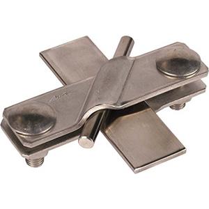 Verbinder für Blitzschutz - SV-Klemme NIRO (V4A) für Fl 40/40mm - Rd 7-10/7-10mm - Rd 7-10/Fl 40mm - 308329