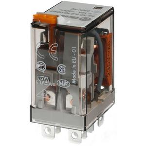 Schaltrelais - Miniatur Leistungsrelais steckbar 2W 12A 230VAC Taste Anzeige Serie 56 - 56.32.8.230.0040