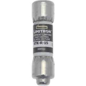 Zylindrische Sicherung - Sicherungseinsatz Niederspannung 15 A AC 600 V 10 x 38 mm CC UL flink - KTK-R-15