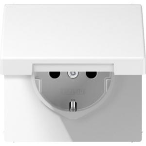 Steckdose - SCHUKO-Steckdose 16 A 250 V AC mit Klappdeckel alpinweiß - LS1520KIKLWW