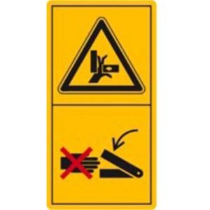 Warn-/Hinweisschild - Sicherheitszeichen Quetschgefahrenbereich… Folie 68x35mm - HEIN_177453