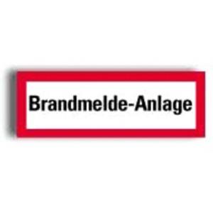 Warn-/Hinweisschild - Feuerwehrschild Brandmelde-Anlage Folie selbstklebend 105x297mm - HEIN_2428