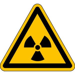 Warn-/Hinweisschild - Warnschild Warnung vor radioaktiven Stoffen… Folies elbstkl. SL 200mm - HEIN_463