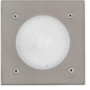 Bodeneinbauleuchte - Bodeneinbauleuchte LED Edelstahl eckig 1 x 2,5 W 180 lm IP65/67 LAMEDO - 93481