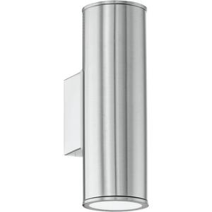 Wandleuchten - Wandleuchte 2xGU10-LED 3W warmweiß Edelstahl RIGA IP44 - 94107