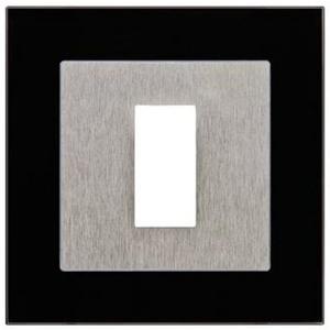 Abdeckrahmen - Rahmen Unterputz Glas schwarz für Fingerscanner UP E - 101703