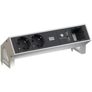 Steckdosenleiste - Steckdosenleiste DESK2 2 x Schuko 1 x USB Charger 1 x Abdeckung leer - 902.428