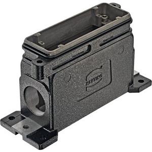 Gehäuse für Industriesteckverbinder - Sockelgehäuse 24 B Han HPR 1 x M40 pulverbeschichtet - 19400241263