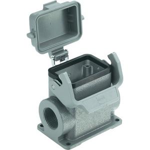 Gehäuse für Industriesteckverbinder - Sockelgehäuse 6 B Han B 2xM25 Hohe Bauform Längsbügel - 19300060296