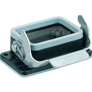 Gehäuse für Industriesteckverbinder - Anbaugehäuse 6 B Han M Niedrige Bauform Längsbügel - 09370060301