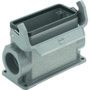 Gehäuse für Industriesteckverbinder - Sockelgehäuse 16 B Han B 2 x M32 Hohe Bauform Längsbügel - 19300160292