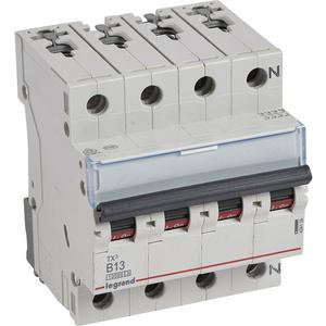 Leitungsschutzschalter - LS-Schalter TX3 B-Charakteristik 13A 3P+N 10kA 400VAC 4TE - 404139