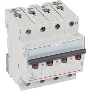 Leitungsschutzschalter - LS-Schalter TX3 C-Charakteristik 6A 3P+N 10kA 400VAC 4TE - 404235
