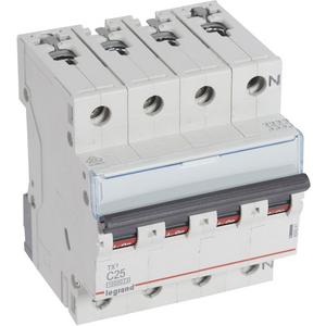 Leitungsschutzschalter - LS-Schalter TX3 C-Charakteristik 25A 3P+N 10kA 400VAC 4TE - 404241