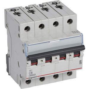 Leitungsschutzschalter - LS-Schalter TX3 C-Charakteristik 6A 4P 10kA 400VAC 4TE - 404252