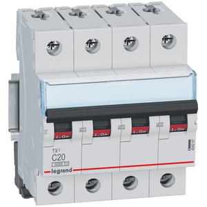 Leitungsschutzschalter - LS-Schalter TX3 C-Charakteristik 20A 4P 10kA 400VAC 4TE - 404257