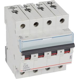 Leitungsschutzschalter - LS-Schalter TX3 C-Charakteristik 25A 4P 10kA 400VAC 4TE - 404258
