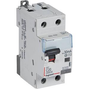 Kombination FI-Schalter/Leitungsschutzschalter - FI / LS Schutzschalter DX3 C 20 A 1-polig + N 30 mA Typ AC 230 V AC - 411014