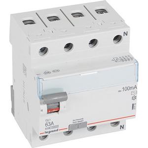 Fehlerstrom-Schutzschalter - FI-Schutzschalter  63A 4-polig 100mA Typ AC - 411719
