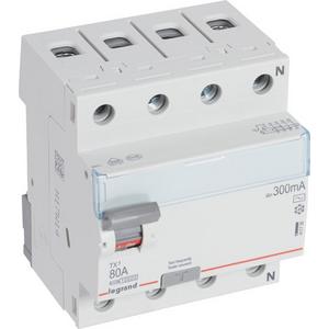 Fehlerstrom-Schutzschalter - FI-Schutzschalter  80A 4-polig 300mA Typ AC - 411730