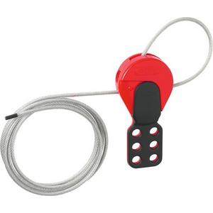 Zubehör für persönliche Schutzausrüstung - Lockout Safelex universal Kabel-Verriegelung mit 1m beschichtetem Stahlkabel - 00347