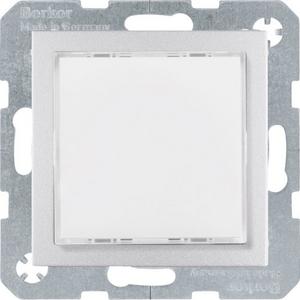 Info-Lichtsignal für Installationsschalterprogramme - LED-Signallicht weiße Beleuchtung alu matt lackiert Berker B.7 - 29531404