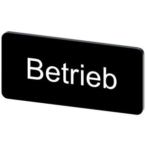 Bezeichnungsschild für Befehlsgeräte - Bezeichnungsschild f. Schildgröße 12,5x27mm schwarz Beschrift. Betrieb - 3SU1900-0AC16-0AP0