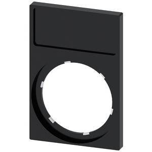 Bezeichnungsschild für Befehlsgeräte - Schildträger Rahmen unten eckig sw für Schild 12,5mm x 27mm zum Kleben - 3SU1900-0AN10-0AA0
