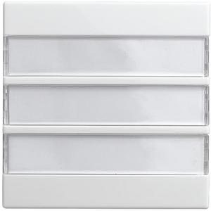 Abdeckung für Schalter, Taster, Dimmer, Jalousie - Zentralscheibe mit Beschriftungsfeld Infoline alpinweiß - balance SI - 2CKA001582A0400