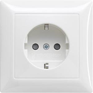 Steckdose - SCHUKO Steckdose Safety+ Komplettabdeckung alpinweiß - balance SI - 2CKA002013A5394