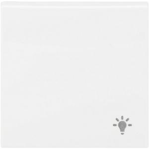 Abdeckung für Schalter, Taster, Dimmer, Jalousie - Wippe 1-fach mit Symbol Licht für Schalter/Taster alpinweiß - balance SI - 2CKA001731A2010