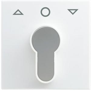 Abdeckung für Schalter, Taster, Dimmer, Jalousie - Zentralscheibe mit Schlüsselschalter für Jalousie alpinweiß - balance SI - 2CKA001710A4069