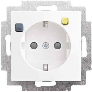 Steckdose - FI-Schukomat 30 mA SCHUKO Steckdose-Einsatz alpinweiß - Busch-balance SI - 2CKA003116A0663