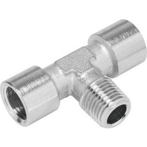 Pneumatische Leitungen und Leitungsverbindungen - NPFC T - Verschraub. pneum. Anschluß: R1/2 - 2xG1/2 Außen/Innen/Innen - 8030244