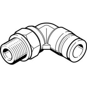 Pneumatische Leitungsverbindung - Quick Star L - Steckverschr. Standard Außengew. P1: G3/8 - P2: 8 mm - 186121