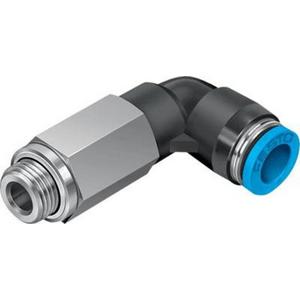Pneumatische Leitungsverbindung - Quick Star L-Lang Steckverschr. Stand. Außengew. P1: G1/2 - P2: 12 mm - 186136
