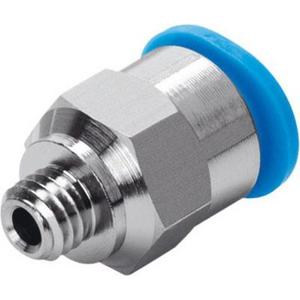 Pneumatische Leitungsverbindung - Quick Star gerade Steckverschr. Mini Außengew. P1: M6 - P2: 6 mm - 132600