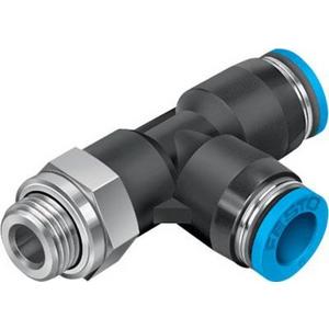Pneumatische Leitungsverbindung - Quick Star T - Steckverschr. Standard Außengew. P1: G3/8 - P2: 8 mm - 186173