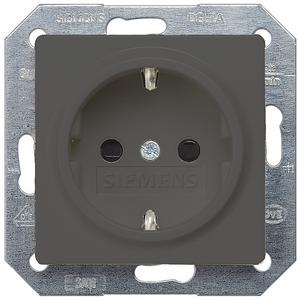 Steckdose - I-System carbon-metallic Schuko-Steckdose 10/16A 250V - 5UB1924