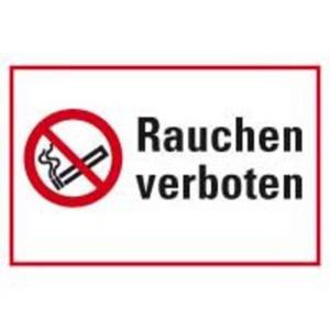 Warn-/Hinweisschild - Verbots-Kombischild Rauchen verboten Pikto / Folie selbstkl. 200x300 - HEIN_171796