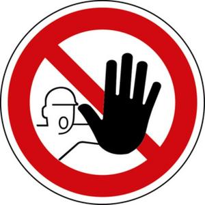 Warn-/Hinweisschild - Verbotsschild Zutritt für Unbefugte verboten ASR/DIN KST Ø 400mm - HEIN_2306