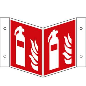 Warn-/Hinweisschild - Brandschutz-Nasenschild Feuerlöscher ASR/ISO KST 200x200mm - HEIN_24247