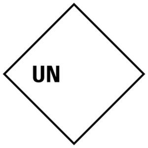 Warn-/Hinweisschild - Verpackungskennz. UN zum Selbstbeschriften Folie seewasserb. 100x100 - HEIN_26181