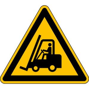 Warn-/Hinweisschild - Warnschild Warnung vor Flurförderzeugen ASR/ISO Alu SL 200mm - HEIN_28886