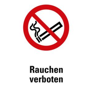 Warn-/Hinweisschild - Verbots-Kombischild Rauchen verboten ASR/ISO KST 300x200mm - HEIN_30353