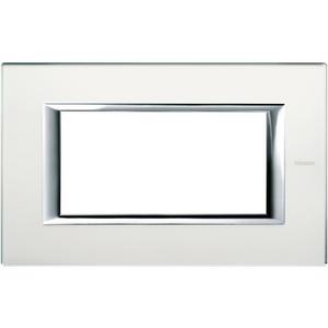 Abdeckrahmen - 4-Moduliger Abdeckrahmen Axolute glas spiegelnd - HA4804VSA